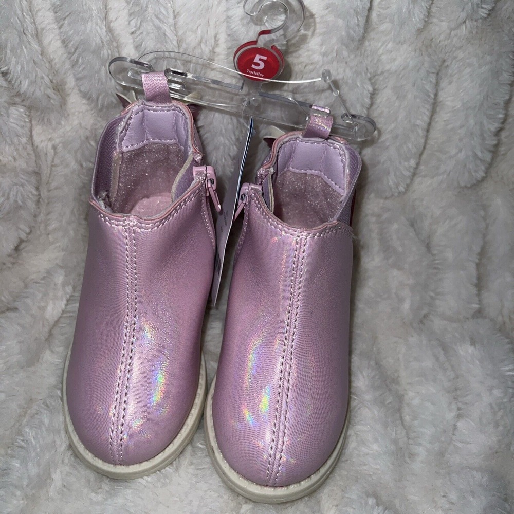 Carter's Boots‎ Toddler Size 5 Pink Booties EliaToddler Kids NEW Irredescent